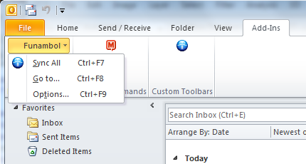 iCal dropdown menu