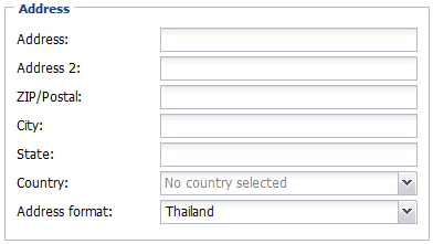 Address details dialog