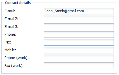 Phone details dialog