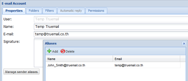Adding From addresses